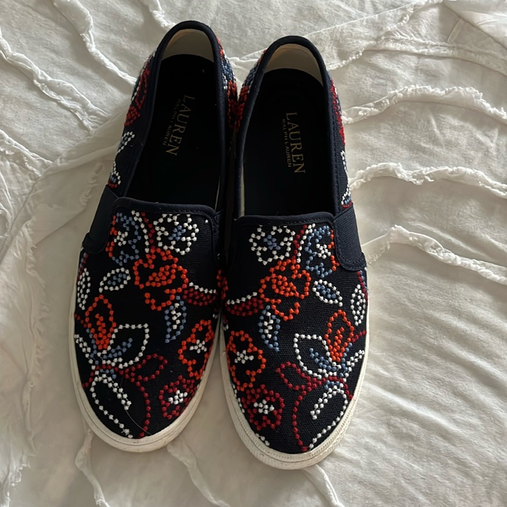 Lauren Ralph Lauren Slip On Casual Comfort  ShoesJinny Size 8  EUC